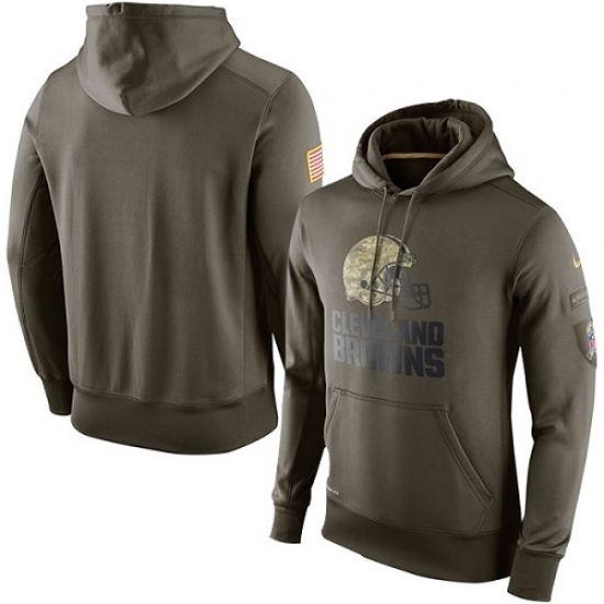 NFL Mens Cleveland Browns Nike Olive Salute To Service KO Performance Hoodie NFL Mens Cleveland Browns Nike Olive Salute To Service KO Performance Hoodie