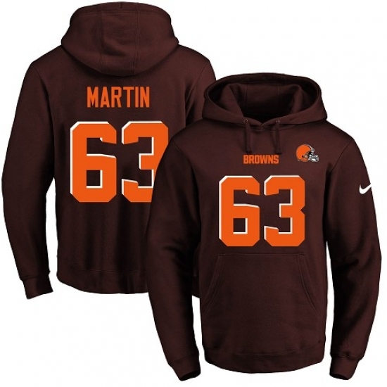 NFL Mens Nike Cleveland Browns 63 Marcus Martin Brown Name Number Pullover Hoodie NFL Mens Nike Cleveland Browns 63 Marcus Martin Brown Name Number Pullover Hoodie