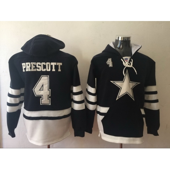 Men Nike Dallas Cowboys Dak Prescott 4 NFL Winter Thick Hoodie Men Nike Dallas Cowboys Dak Prescott 4 NFL Winter Thick Hoodie