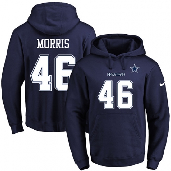 NFL Mens Nike Dallas Cowboys 46 Alfred Morris Navy Blue Name Number Pullover Hoodie NFL Mens Nike Dallas Cowboys 46 Alfred Morris Navy Blue Name Number Pullover Hoodie