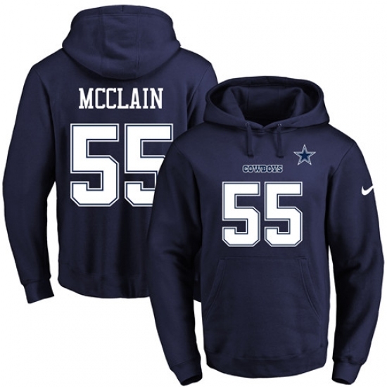NFL Mens Nike Dallas Cowboys 55 Rolando McClain Navy Blue Name Number Pullover Hoodie NFL Mens Nike Dallas Cowboys 55 Rolando McClain Navy Blue Name Number Pullover Hoodie