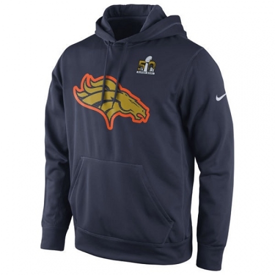 Mens NFL Denver Broncos Nike Navy Super Bowl 50 Bound Team Travel Performance Pullover Hoodie Mens NFL Denver Broncos Nike Navy Super Bowl 50 Bound Team Travel Performance Pullover Hoodie