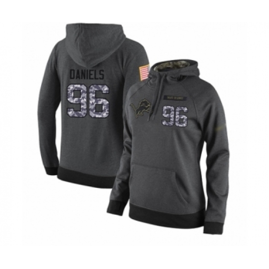 Football Womens Detroit Lions 96 Mike Daniels Stitched Black Anthracite Salute to Service Player Performance Hoodie Football Womens Detroit Lions 96 Mike Daniels Stitched Black Anthracite Salute to Service Player Performance Hoodie