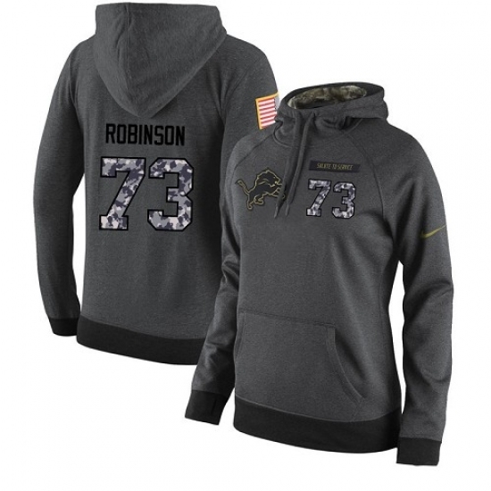 NFL Womens Nike Detroit Lions 73 Greg Robinson Stitched Black Anthracite Salute to Service Player Performance Hoodie NFL Womens Nike Detroit Lions 73 Greg Robinson Stitched Black Anthracite Salute to Service Player Performance Hoodie
