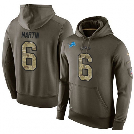NFL Nike Detroit Lions 6 Sam Martin Green Salute To Service Mens Pullover Hoodie NFL Nike Detroit Lions 6 Sam Martin Green Salute To Service Mens Pullover Hoodie