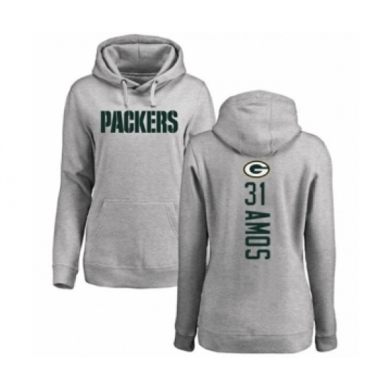 Football Womens Green Bay Packers 31 Adrian Amos Ash Backer Hoodie Football Womens Green Bay Packers 31 Adrian Amos Ash Backer Hoodie