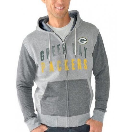 NFL Green Bay Packers G III Sports by Carl Banks Safety Tri Blend Full Zip Hoodie Heathered Gray NFL Green Bay Packers G III Sports by Carl Banks Safety Tri Blend Full Zip Hoodie Heathered Gray