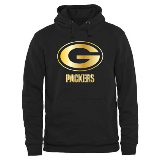 NFL Mens Green Bay Packers Pro Line Black Gold Collection Pullover Hoodie NFL Mens Green Bay Packers Pro Line Black Gold Collection Pullover Hoodie