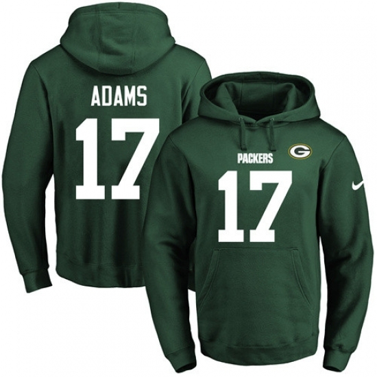 NFL Mens Nike Green Bay Packers 17 Davante Adams Green Name Number Pullover Hoodie NFL Mens Nike Green Bay Packers 17 Davante Adams Green Name Number Pullover Hoodie