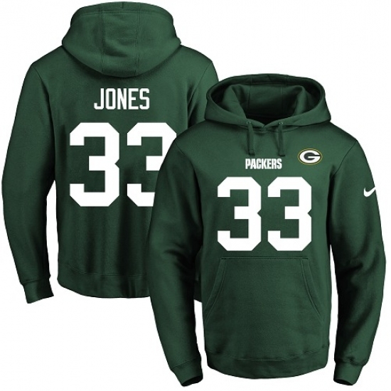 NFL Mens Nike Green Bay Packers 33 Aaron Jones Bennett Green Name Number Pullover Hoodie NFL Mens Nike Green Bay Packers 33 Aaron Jones Bennett Green Name Number Pullover Hoodie
