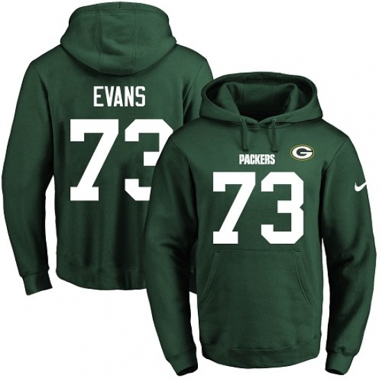 NFL Mens Nike Green Bay Packers 73 Jahri Evans Green Name Number Pullover Hoodie NFL Mens Nike Green Bay Packers 73 Jahri Evans Green Name Number Pullover Hoodie