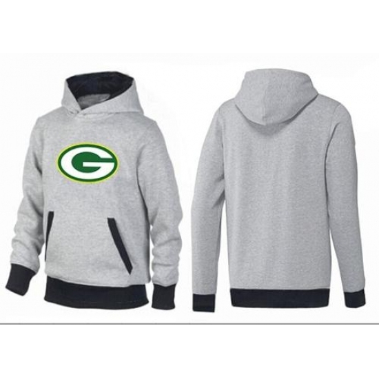 NFL Mens Nike Green Bay Packers Logo Pullover Hoodie GreyBlack NFL Mens Nike Green Bay Packers Logo Pullover Hoodie GreyBlack