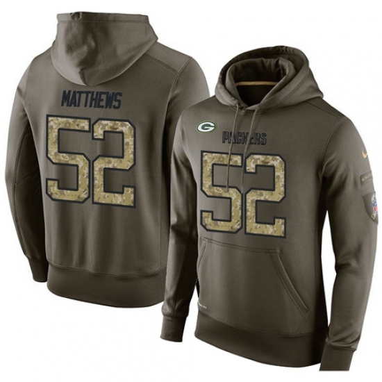 NFL Nike Green Bay Packers 52 Clay Matthews Green Salute To Service Mens Pullover Hoodie NFL Nike Green Bay Packers 52 Clay Matthews Green Salute To Service Mens Pullover Hoodie