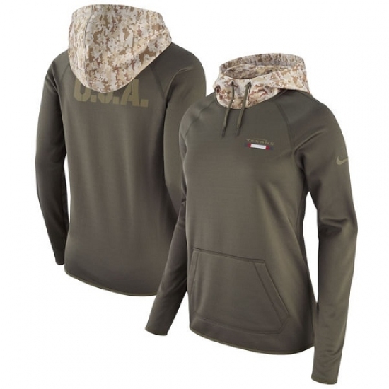 NFL Womens Houston Texans Nike Olive Salute to Service Performance Pullover Hoodie NFL Womens Houston Texans Nike Olive Salute to Service Performance Pullover Hoodie