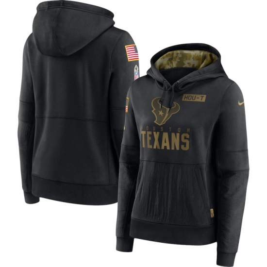 Women Houston Texans Nike 2020 Salute to Service Performance Pullover Hoodie Black Women Houston Texans Nike 2020 Salute to Service Performance Pullover Hoodie Black