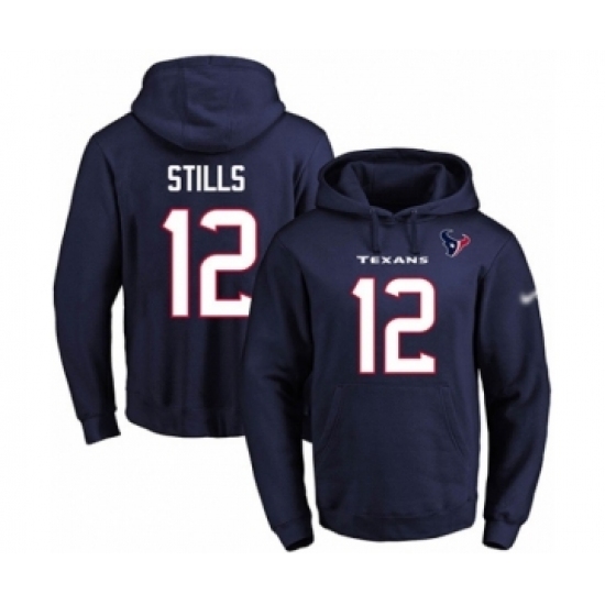 Football Mens Houston Texans 12 Kenny Stills Navy Blue Name Number Pullover Hoodie Football Mens Houston Texans 12 Kenny Stills Navy Blue Name Number Pullover Hoodie