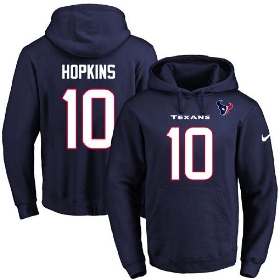 NFL Mens Nike Houston Texans 10 DeAndre Hopkins Navy Blue Name Number Pullover Hoodie NFL Mens Nike Houston Texans 10 DeAndre Hopkins Navy Blue Name Number Pullover Hoodie