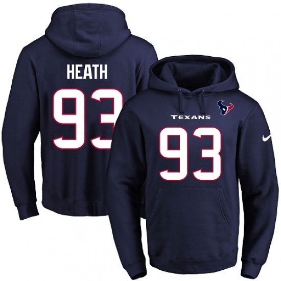 NFL Mens Nike Houston Texans 93 Joel Heath Navy Blue Name Number Pullover Hoodie NFL Mens Nike Houston Texans 93 Joel Heath Navy Blue Name Number Pullover Hoodie