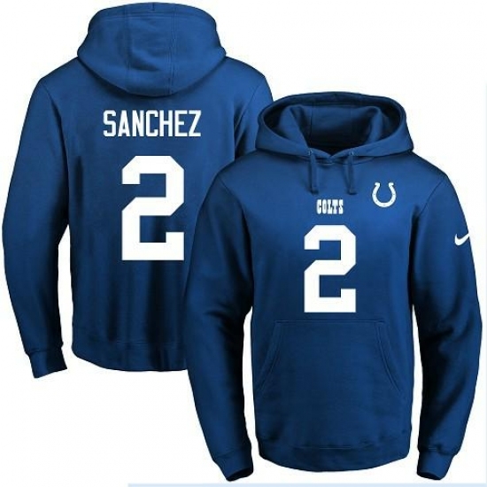 NFL Mens Nike Indianapolis Colts 2 Rigoberto Sanchez Royal Blue Name Number Pullover Hoodie NFL Mens Nike Indianapolis Colts 2 Rigoberto Sanchez Royal Blue Name Number Pullover Hoodie