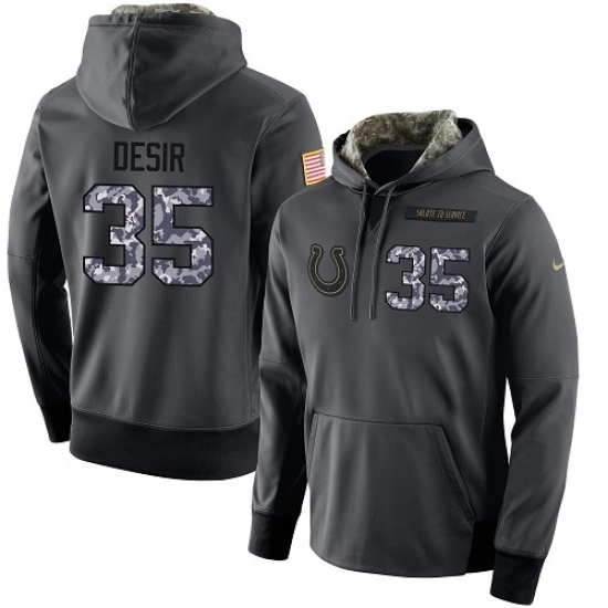 NFL Mens Nike Indianapolis Colts 35 Pierre Desir Stitched Black Anthracite Salute to Service Player Performance Hoodie NFL Mens Nike Indianapolis Colts 35 Pierre Desir Stitched Black Anthracite Salute to Service Player Performance Hoodie