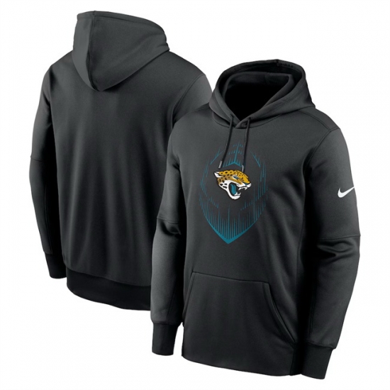 Men Jacksonville Jaguars Black Icon Performance Pullover Hoodie Men Jacksonville Jaguars Black Icon Performance Pullover Hoodie