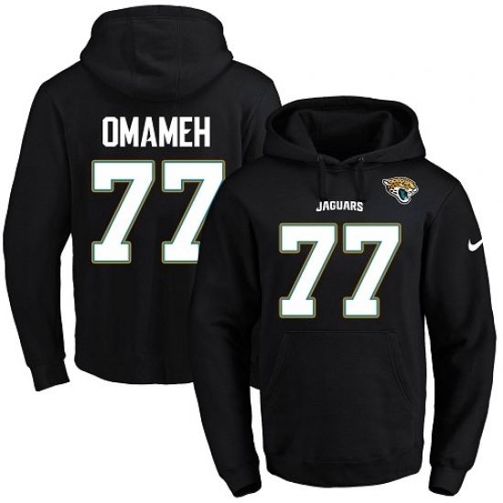 NFL Mens Nike Jacksonville Jaguars 77 Patrick Omameh Black Name Number Pullover Hoodie NFL Mens Nike Jacksonville Jaguars 77 Patrick Omameh Black Name Number Pullover Hoodie