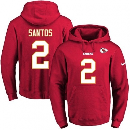 NFL Mens Nike Kansas City Chiefs 2 Cairo Santos Red Name Number Pullover Hoodie NFL Mens Nike Kansas City Chiefs 2 Cairo Santos Red Name Number Pullover Hoodie