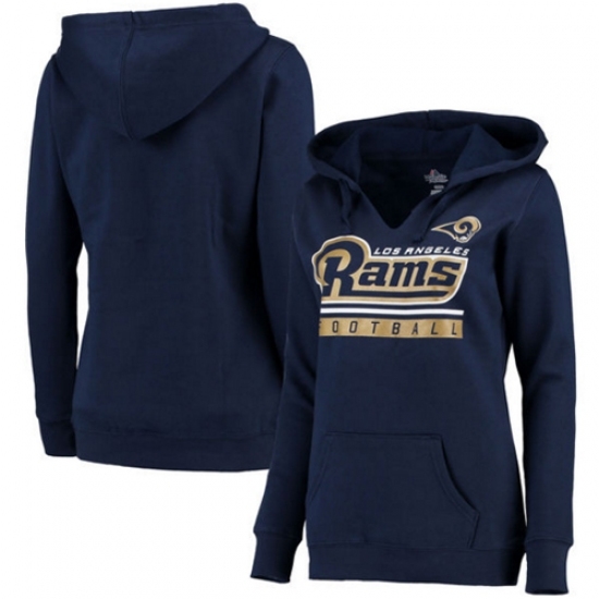 NFL Los Angeles Rams Majestic Womens Self Determination Pullover Hoodie Navy NFL Los Angeles Rams Majestic Womens Self Determination Pullover Hoodie Navy