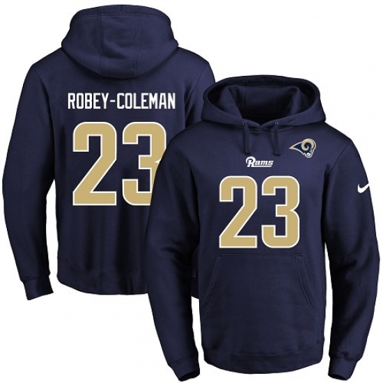 NFL Mens Nike Los Angeles Rams 23 Nickell Robey Coleman Navy Blue Name Number Pullover Hoodie NFL Mens Nike Los Angeles Rams 23 Nickell Robey Coleman Navy Blue Name Number Pullover Hoodie