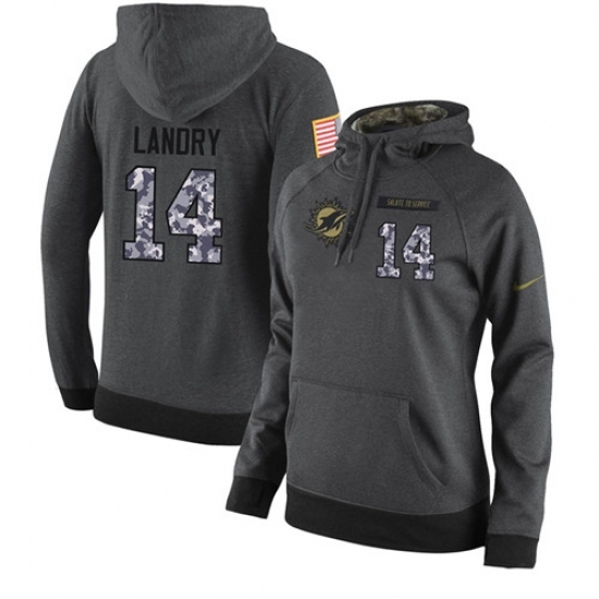 NFL Womens Nike Miami Dolphins 14 Jarvis Landry Stitched Black Anthracite Salute to Service Player Performance Hoodie NFL Womens Nike Miami Dolphins 14 Jarvis Landry Stitched Black Anthracite Salute to Service Player Performance Hoodie