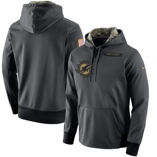 NFL Mens Miami Dolphins Nike Anthracite Salute to Service Player Performance Hoodie NFL Mens Miami Dolphins Nike Anthracite Salute to Service Player Performance Hoodie