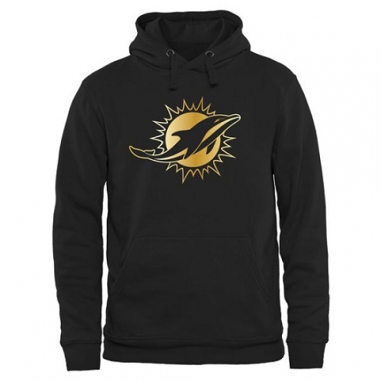 NFL Mens Miami Dolphins Pro Line Black Gold Collection Pullover Hoodie NFL Mens Miami Dolphins Pro Line Black Gold Collection Pullover Hoodie