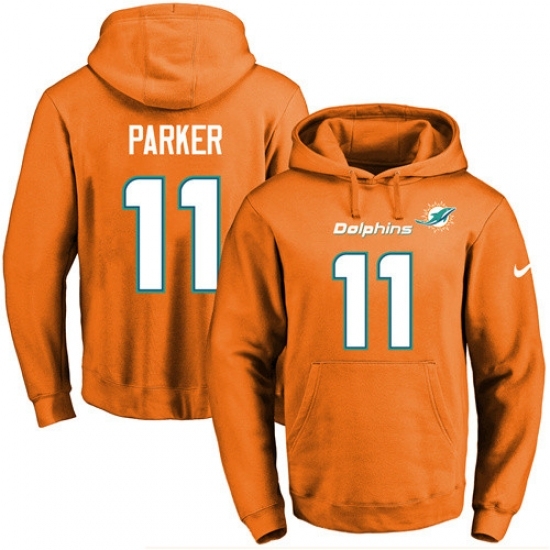 NFL Mens Nike Miami Dolphins 11 DeVante Parker Orange Name Number Pullover Hoodie NFL Mens Nike Miami Dolphins 11 DeVante Parker Orange Name Number Pullover Hoodie