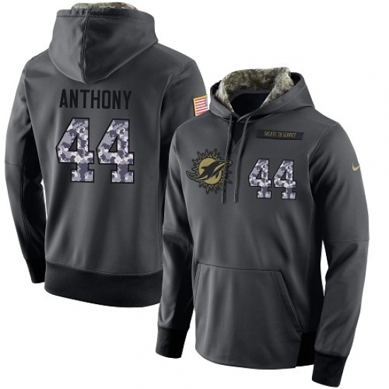 NFL Mens Nike Miami Dolphins 44 Stephone Anthony Stitched Black Anthracite Salute to Service Player Performance Hoodie NFL Mens Nike Miami Dolphins 44 Stephone Anthony Stitched Black Anthracite Salute to Service Player Performance Hoodie
