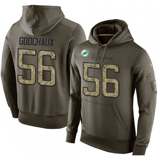 NFL Nike Miami Dolphins 56 Davon Godchaux Green Salute To Service Mens Pullover Hoodie NFL Nike Miami Dolphins 56 Davon Godchaux Green Salute To Service Mens Pullover Hoodie