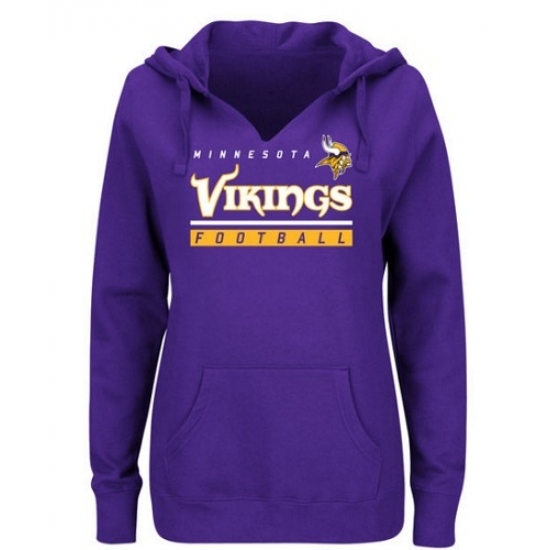 NFL Minnesota Vikings Majestic Womens Self Determination Pullover Hoodie Purple NFL Minnesota Vikings Majestic Womens Self Determination Pullover Hoodie Purple