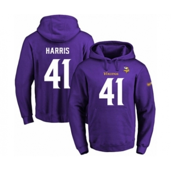 Football Mens Minnesota Vikings 41 Anthony Harris Purple Name Number Pullover Hoodie Football Mens Minnesota Vikings 41 Anthony Harris Purple Name Number Pullover Hoodie