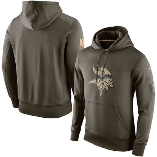 NFL Mens Minnesota Vikings Nike Olive Salute To Service KO Performance Hoodie NFL Mens Minnesota Vikings Nike Olive Salute To Service KO Performance Hoodie