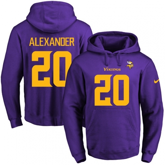 NFL Mens Nike Minnesota Vikings 20 Mackensie Alexander PurpleGold No Name Number Pullover Hoodie NFL Mens Nike Minnesota Vikings 20 Mackensie Alexander PurpleGold No Name Number Pullover Hoodie