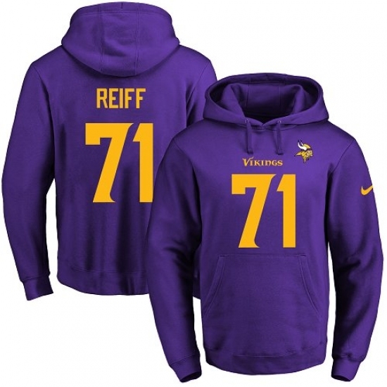 NFL Mens Nike Minnesota Vikings 71 Riley Reiff PurpleGold No Name Number Pullover Hoodie NFL Mens Nike Minnesota Vikings 71 Riley Reiff PurpleGold No Name Number Pullover Hoodie