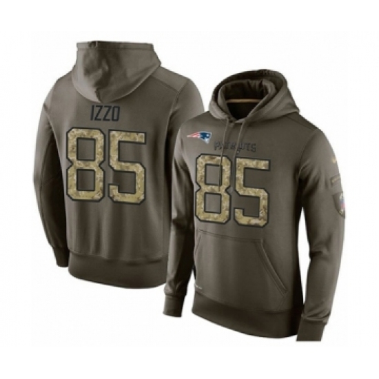 Football New England Patriots 85 Ryan Izzo Green Salute To Service Mens Pullover Hoodie Football New England Patriots 85 Ryan Izzo Green Salute To Service Mens Pullover Hoodie