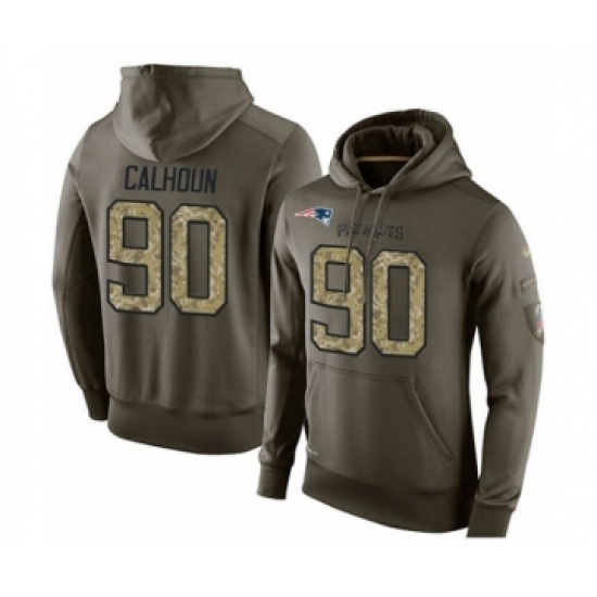 Football New England Patriots 90 Shilique Calhoun Green Salute To Service Mens Pullover Hoodie Football New England Patriots 90 Shilique Calhoun Green Salute To Service Mens Pullover Hoodie