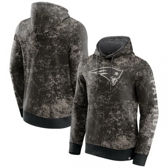 Men New England Patriots Black Gray Blackout Tonal Pullover Hoodie Men New England Patriots Black Gray Blackout Tonal Pullover Hoodie