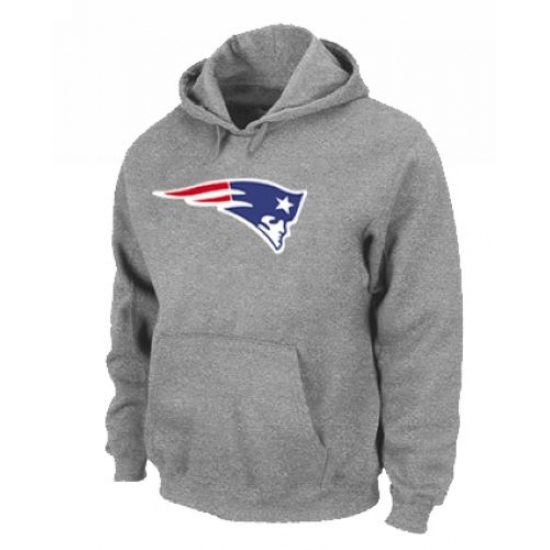NFL Mens Nike New England Patriots Logo Pullover Hoodie Grey NFL Mens Nike New England Patriots Logo Pullover Hoodie Grey