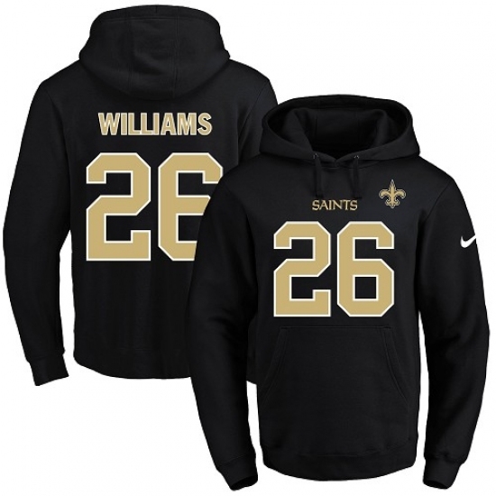 NFL Mens Nike New Orleans Saints 26 PJ Williams Black Name Number Pullover Hoodie NFL Mens Nike New Orleans Saints 26 PJ Williams Black Name Number Pullover Hoodie