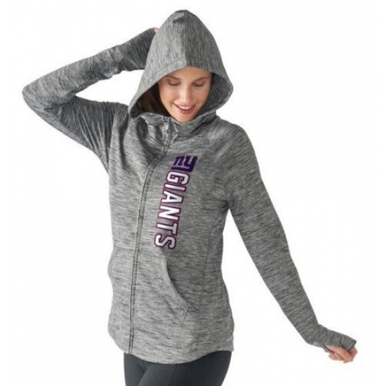 NFL New York Giants G III 4Her by Carl Banks Womens Recovery Full Zip Hoodie Heathered Gray NFL New York Giants G III 4Her by Carl Banks Womens Recovery Full Zip Hoodie Heathered Gray