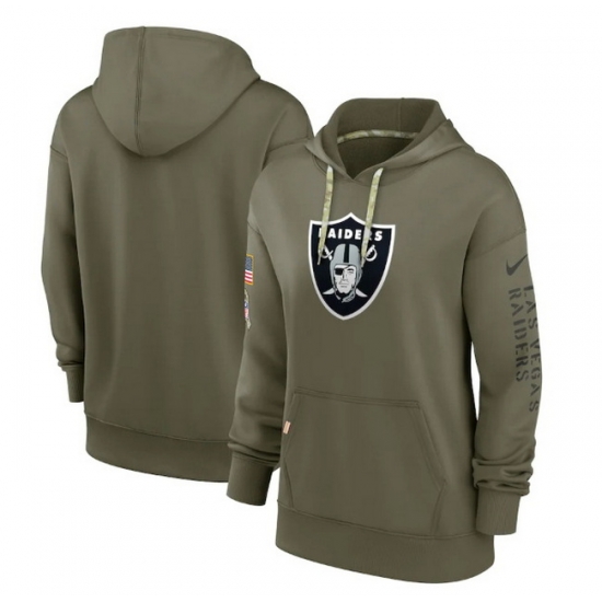 Women Las Vegas Raiders 2022 Olive Salute To Service Therma Performance Pullover Hoodie Women Las Vegas Raiders 2022 Olive Salute To Service Therma Performance Pullover Hoodie