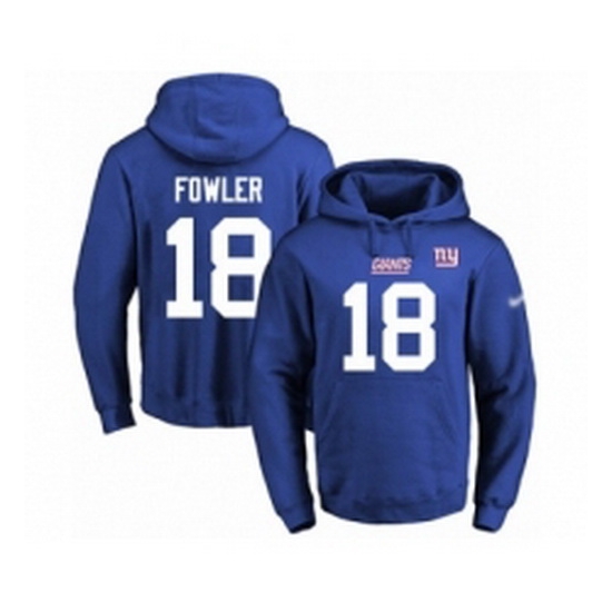 Football Mens New York Giants 18 Bennie Fowler Royal Blue Name Number Pullover Hoodie Football Mens New York Giants 18 Bennie Fowler Royal Blue Name Number Pullover Hoodie