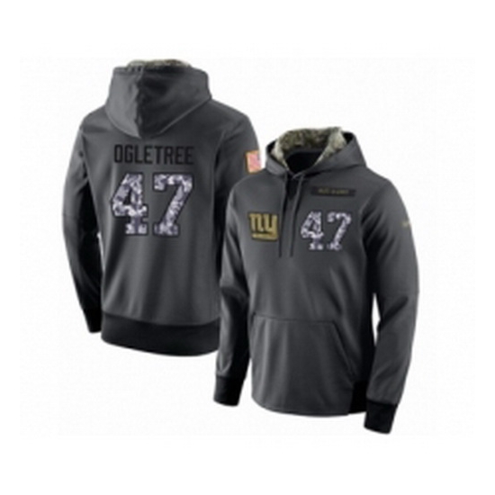 Football Mens New York Giants 47 Alec Ogletree Stitched Black Anthracite Salute to Service Player Performance Hoodie Football Mens New York Giants 47 Alec Ogletree Stitched Black Anthracite Salute to Service Player Performance Hoodie