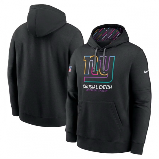 Men New York Giants Black 2024 Crucial Catch Club Pullover Hoodie Men New York Giants Black 2024 Crucial Catch Club Pullover Hoodie